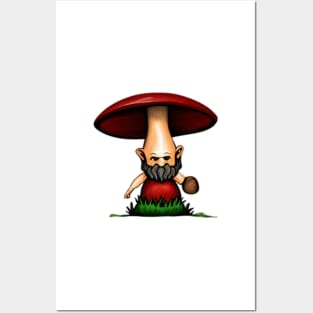 Mushroom Gnome Posters and Art